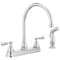 Peerless Elmhurst Two-Handle Kitchen Faucet With Spray P2865LF - alternate 1
